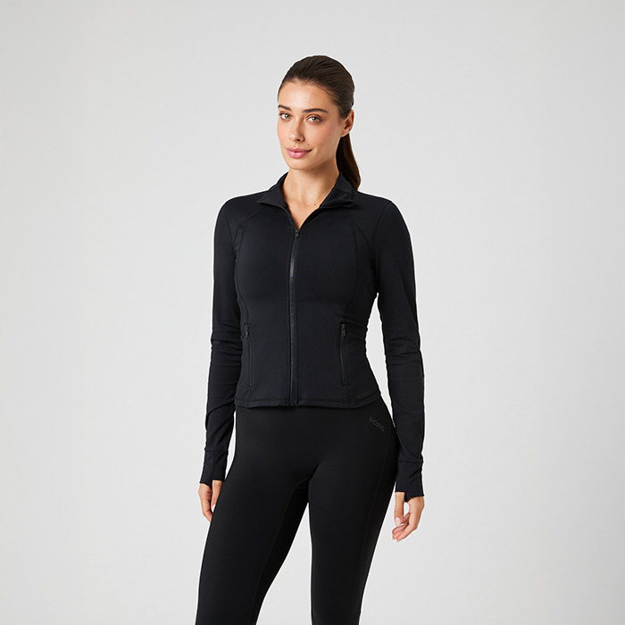 Borg Soft Zip Tröja Svart