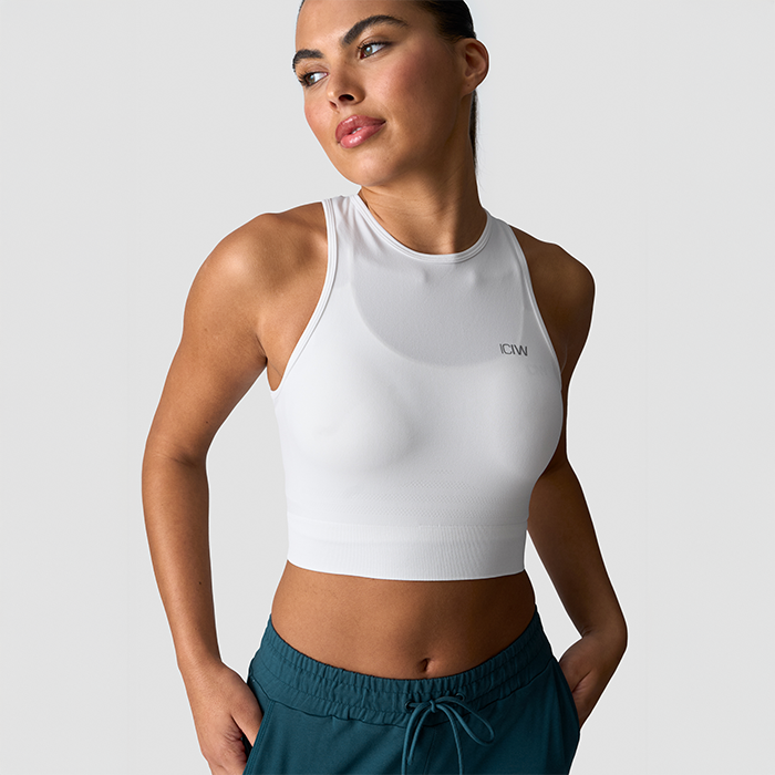 Define Seamless Cropped Linne Vit