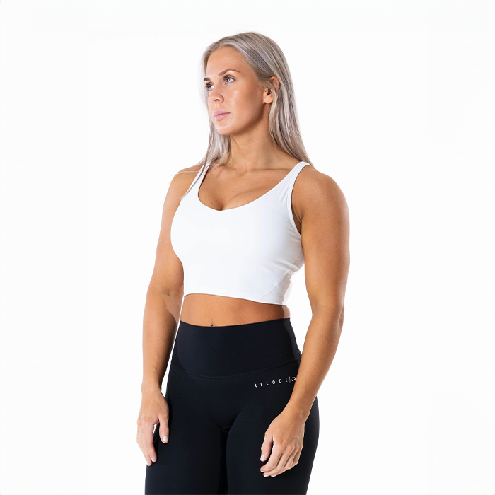 Core V-ringat Linne Vit