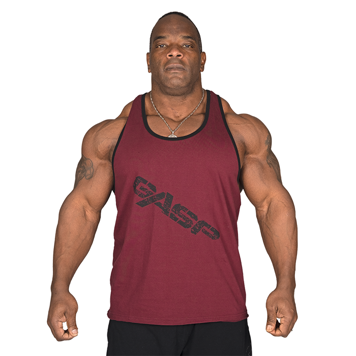 Vintage T-Back Linne Mörkröd