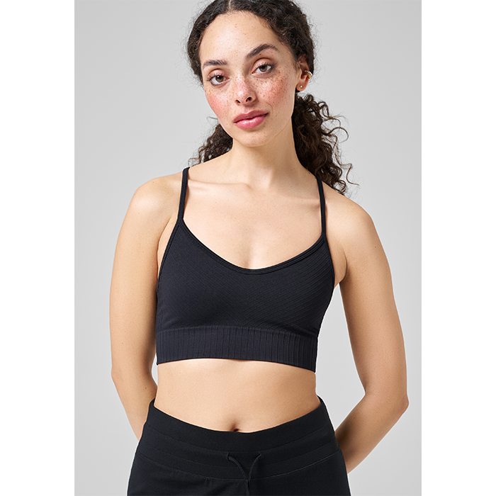 Seamless Graphical Rib Sports Top