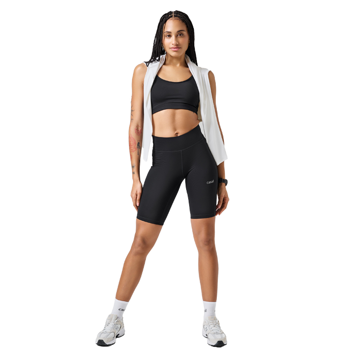 Essential Träningsshorts Hög Midja Svart