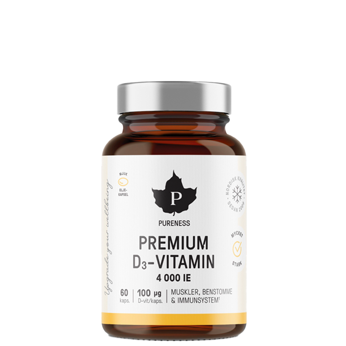 Premium D3-Vitamin 4000 IE 60 kapslar