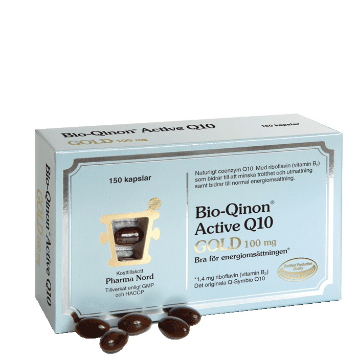 Bio-Qinon Active Q10 Gold 100 mg 150 kapslar