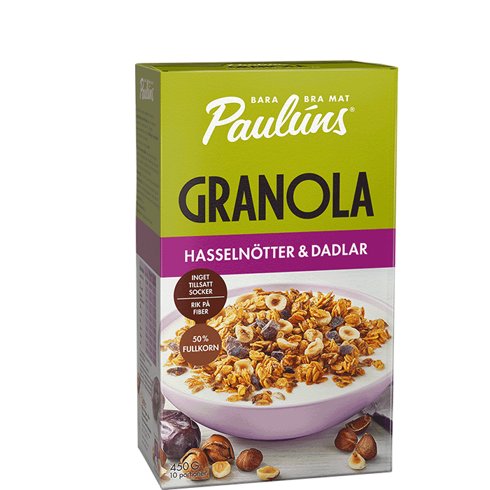 Granola Hasselnöt Dadlar 450 g