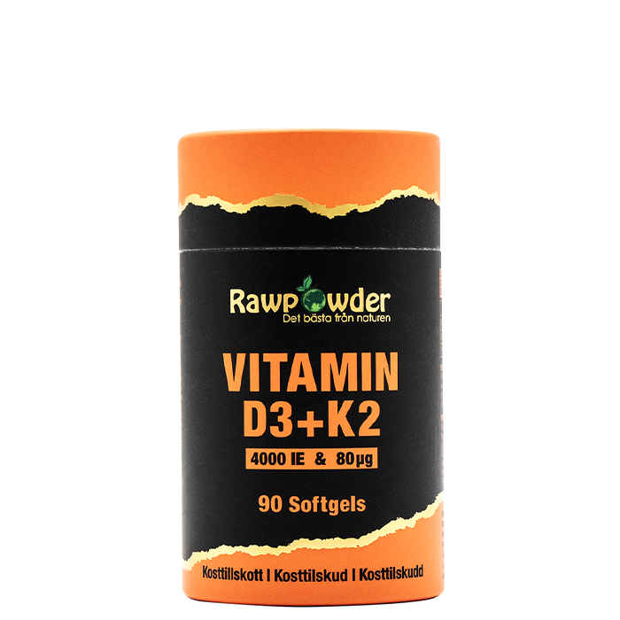 Vitamin D3 4000 IE+ K2 80 µg 90 kapslar