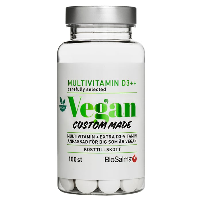 Multivitamin vegan D-vitamin ++ 100 tabletter