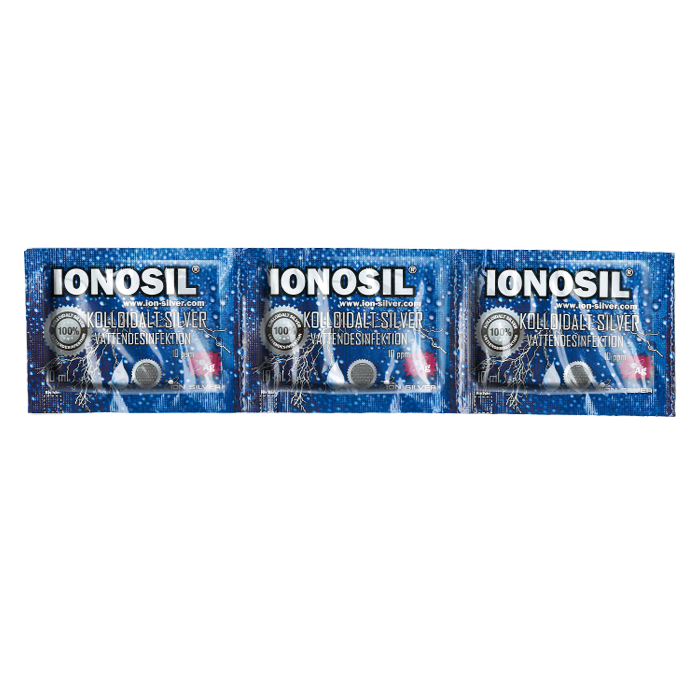 Kolloidalt silver 3 x 10 ml i påse i remsa