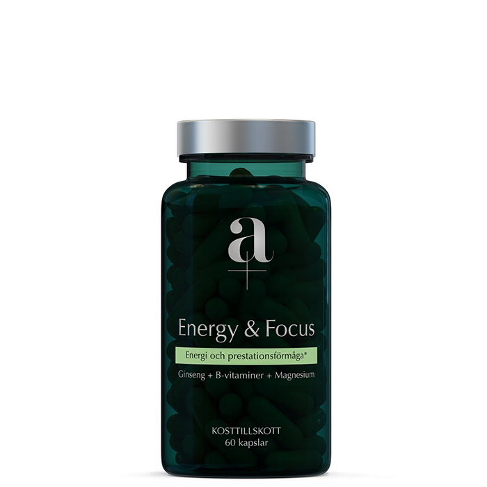Energi & Fokus Ginseng B-vitamin Magnesium 60 kapslar