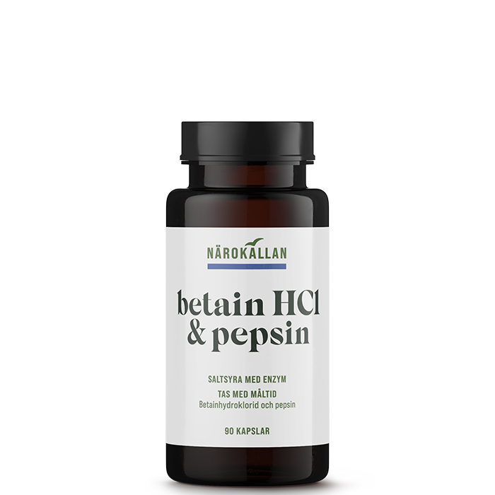 Betain HCL & Pepsin 90 kapslar
