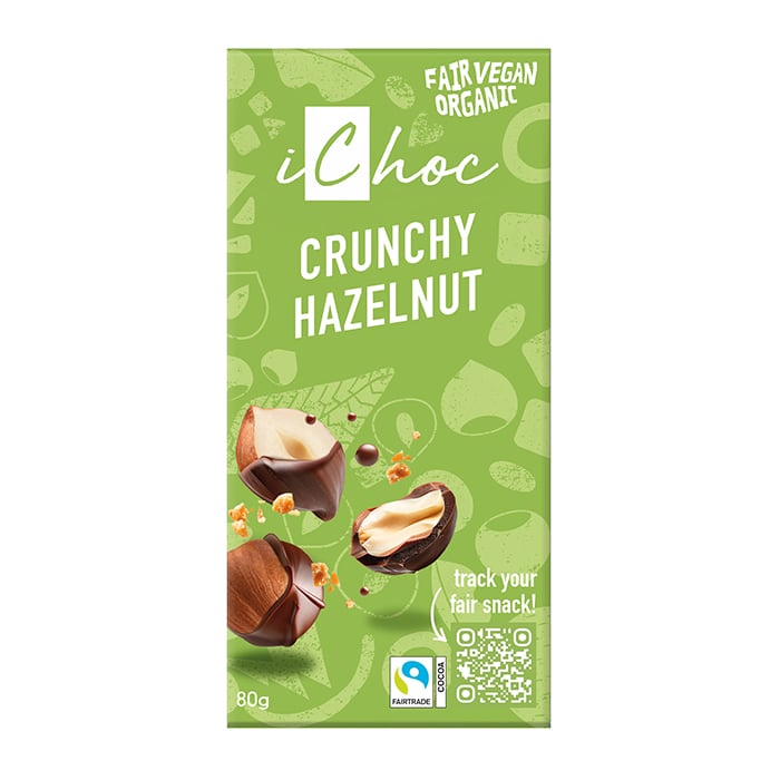 Vegansk Choklad Hasselnötter 80 g