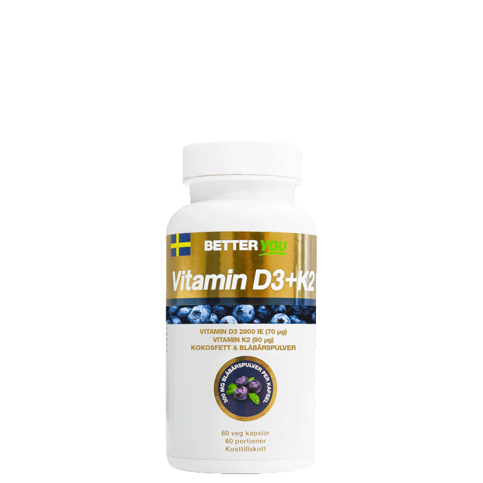 Vitamin D3+K2 60 kapslar