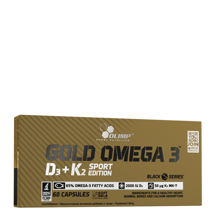 Gold Omega 3 D3+K2 Sport Edition 60 kapslar