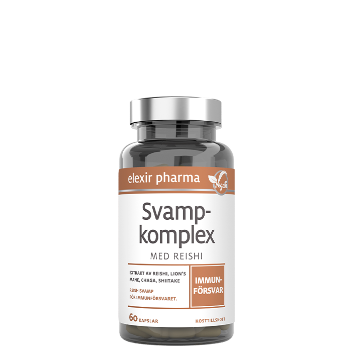 Svampkomplex med Reishi 60 Kapslar