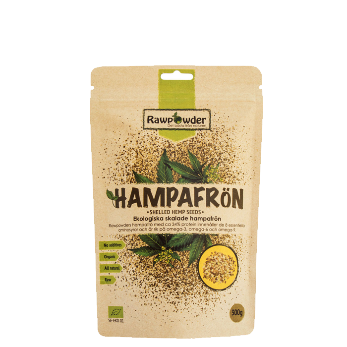 Ekologiska Skalade Hampafrön 300 g