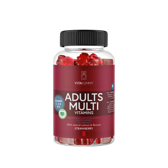 Multivitamin Vuxen Jordgubb 60 Gummies