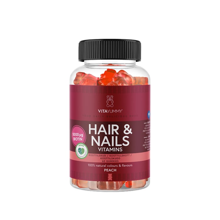 Hår & Naglar Vitaminer 60 Gummies Persika