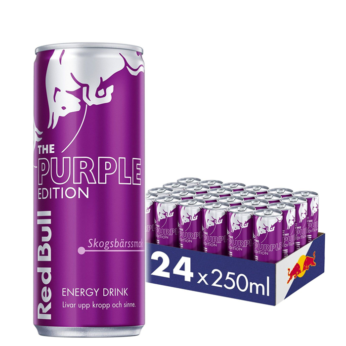 24 x Red Bull Energidryck Flak 250 ml Purple Edition Skogsbär