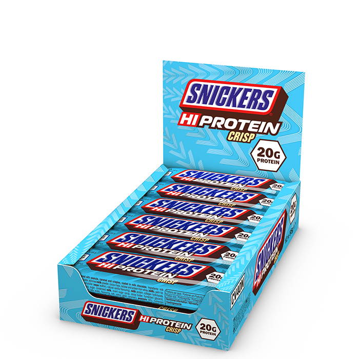 12 x Snickers High Protein Crisp Bar 55 g Mjölkchoklad