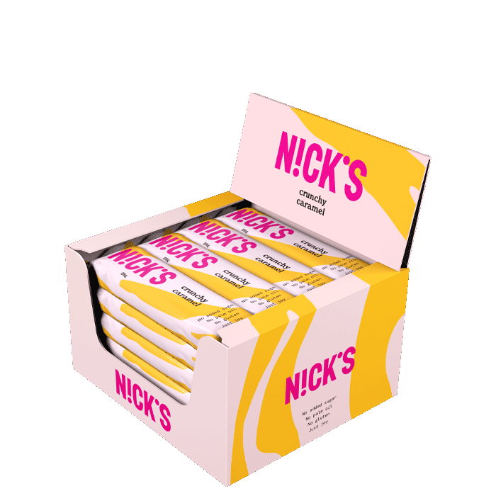 21 x NICKS Chokladbars 28 g Crunchy Caramel