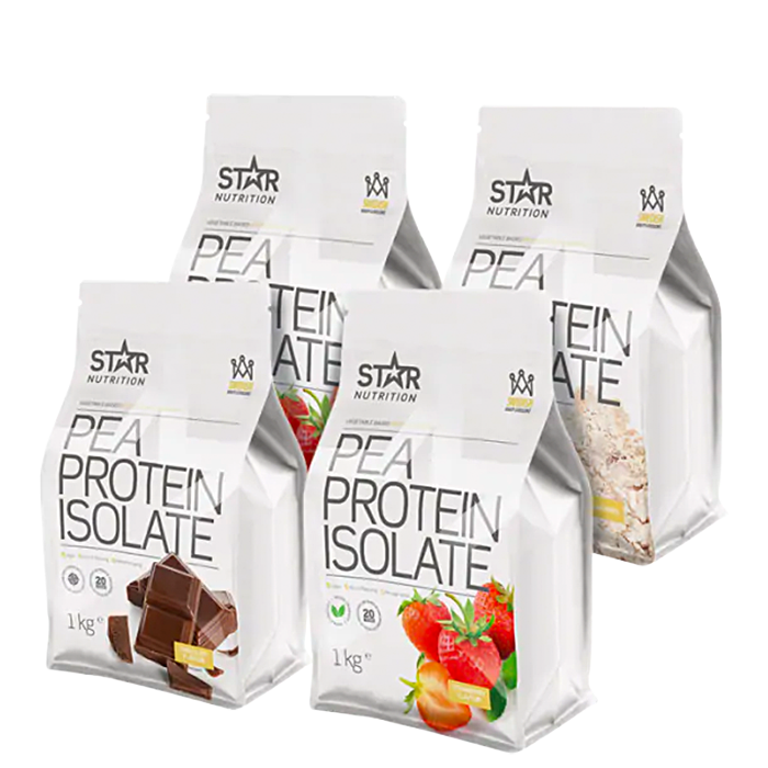 Mix&Match: 4 x Pea Protein Isolate Ärtproteinisolat 1 kg