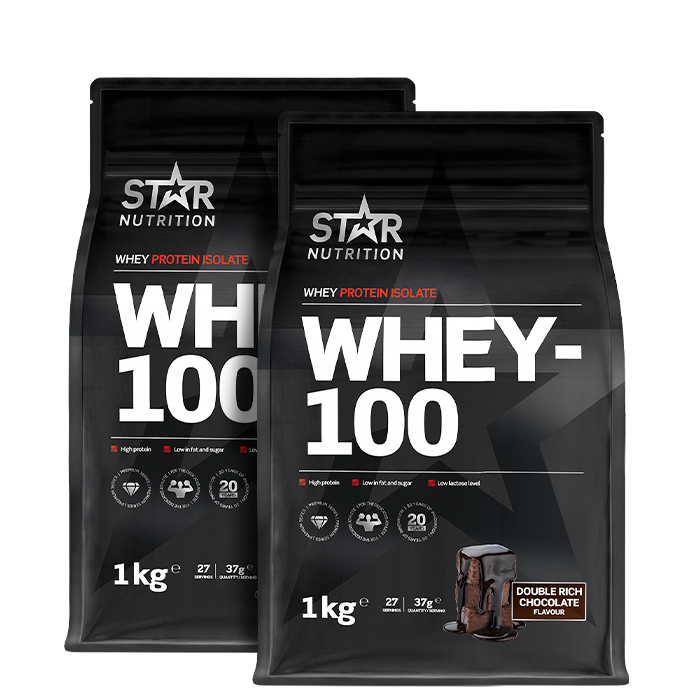 Mix&Match: 2 x Whey-100 Vassleprotein 1 kg