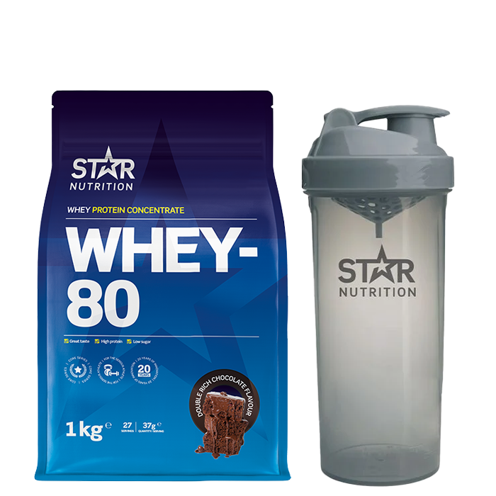 Whey-80 1 kg + Shaker Grey 800 ml